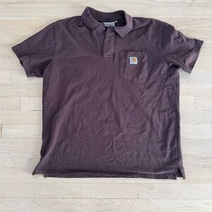 Carhartt Men's Dark Brown Polo Shirt